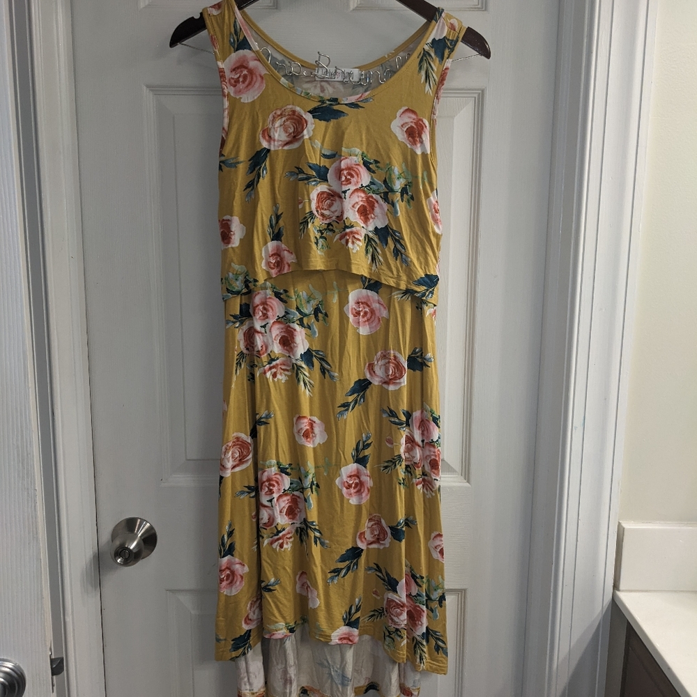 Latched Mama Nursing Swing Dress - Small / Marigold